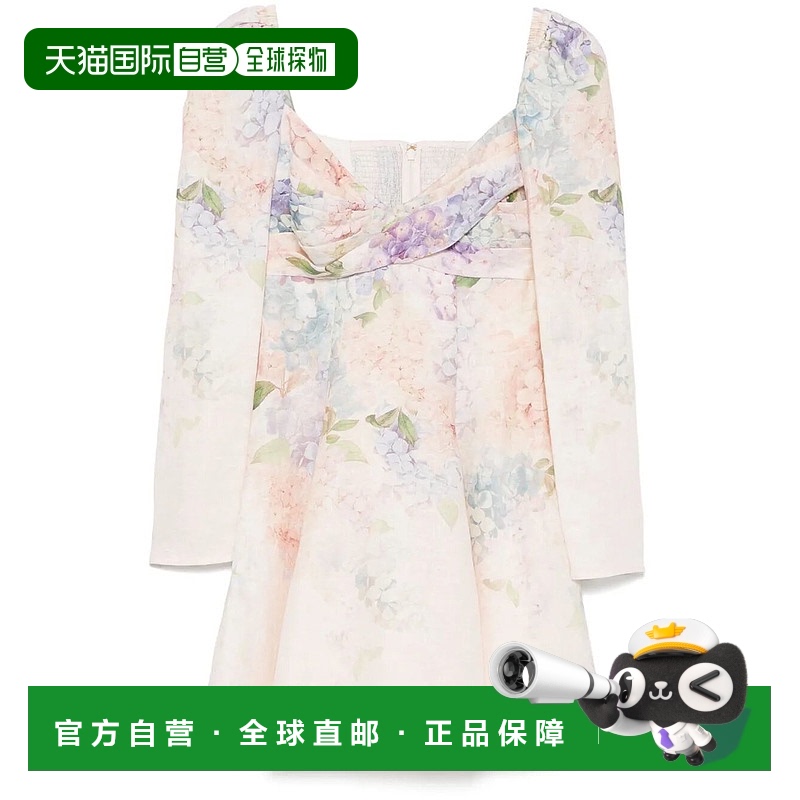 1h可退 香港直邮ZIMMERMANN 女士 泡泡袖迷你连衣裙 3507DS252M