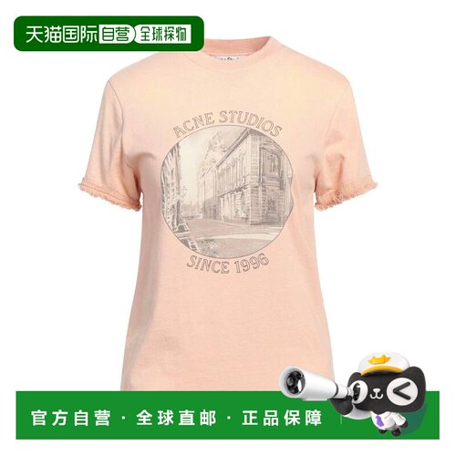 香港直邮Acne Studios 艾克妮 女士 T恤 pink粉色 舒适时尚