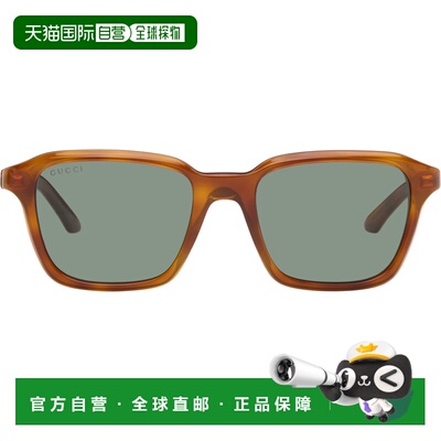 香港直邮Gucci 古驰 男士 橙色 Institutional Logo 太阳镜 GG207