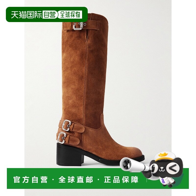香港直邮Chloe 蔻依 女士 搭扣绒面革靴子 CH25W12EPX201女靴