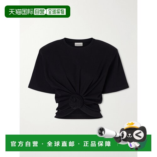 香港直邮magda butrym 女士 打结T恤 182425BLACK
