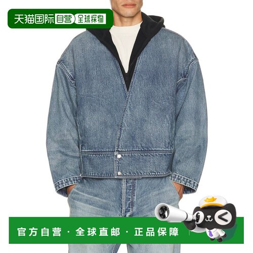 1h可退 美国直邮essentials fear of god 男士 Lapelless 牛仔夹