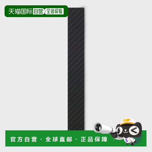 自营欧洲直邮Hugo Boss 男士白色条纹聚酯纤维条纹领带