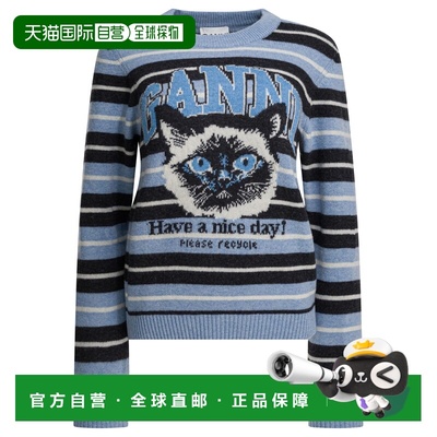 1h可退 香港直邮GANNI 甘尼 女士 羊毛印花毛衣 A1070266326LIGHT