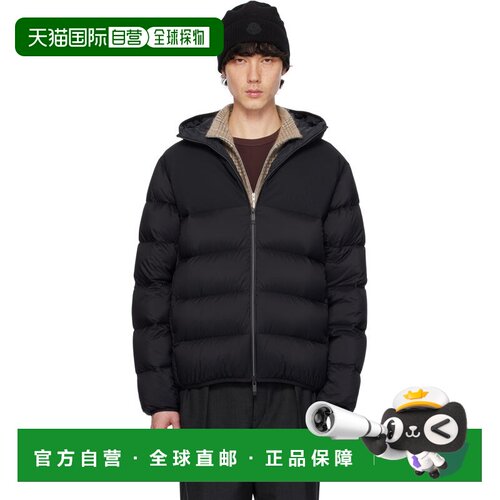 1h可退 香港直邮Moncler 盟可睐 男士 黑色 Veumont Hooded Short