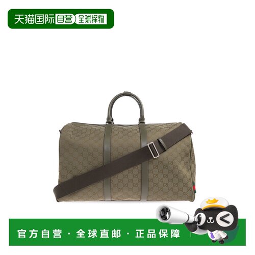 香港直邮GUCCI 男士旅行包 834793FAEOG3241 AW2025 绿色 GG大号