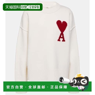 1h可退 香港直邮Ami Paris 女士 Ami De Cœur 初剪羊毛毛衣
