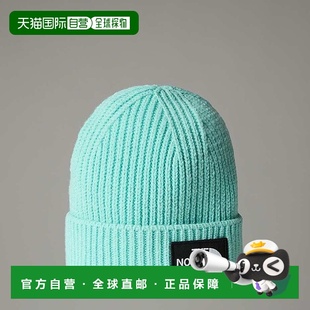 自营欧洲直邮北面儿童TNF方形徽标翻边帽TheNorthFace帽子针织帽