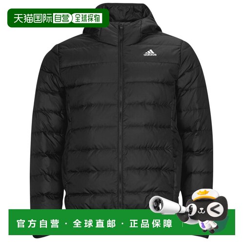欧洲直邮adidas 男衣服 羽绒服/棉服 黑色 冬天 ESS L D H J