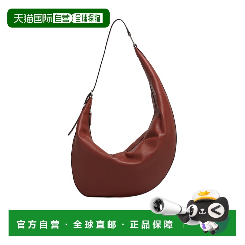 香港直邮Marni Dot 中号棕色皮革 Hobo 包 SBMP0250U0P8222