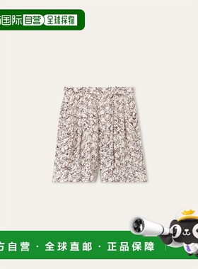 自营欧洲直邮Loro Piana 女士白色红色亚麻休闲裤