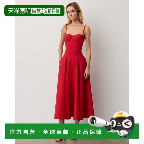 自营欧洲直邮Ralph Lauren拉夫劳伦 Marigot女士混纺棉府绸连衣裙