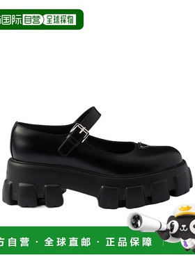 香港直邮Prada Monolith 亮面皮革玛丽珍鞋 1OB4LF080FG055普拉达