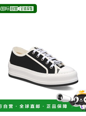 自营1h可退 欧洲直邮Dior 迪奥 Walk'n'Dior系列女士黑色帆布运动