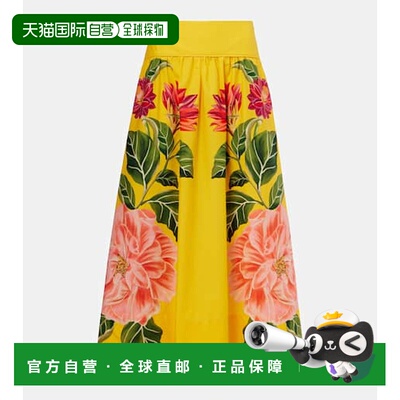 香港直邮FARM RIO 女士 Spring Awakening 花朵棉质中长半身裙