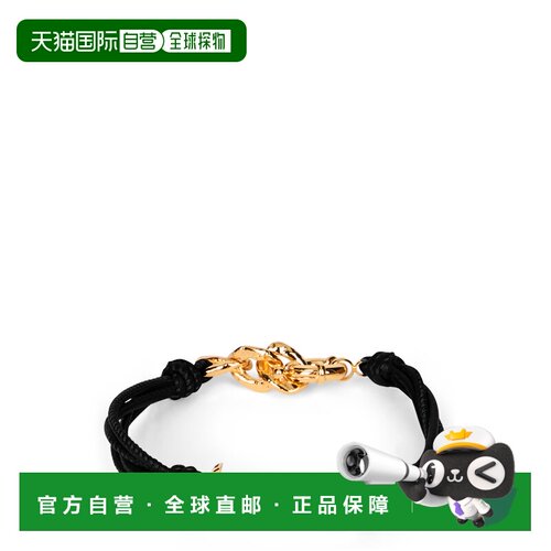 1h可退 香港直邮Saint Laurent 圣罗兰 女士 皮革带Logo手链 8505