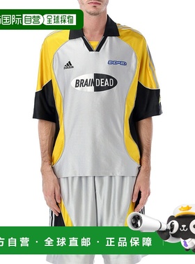 1h可退 香港直邮Adidas 男士 x Brain Dead 复古足球衬衫 JY7960S