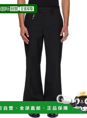 1h可退 香港直邮Courreges 男士 黑色 Light Twill Bootcut 长裤