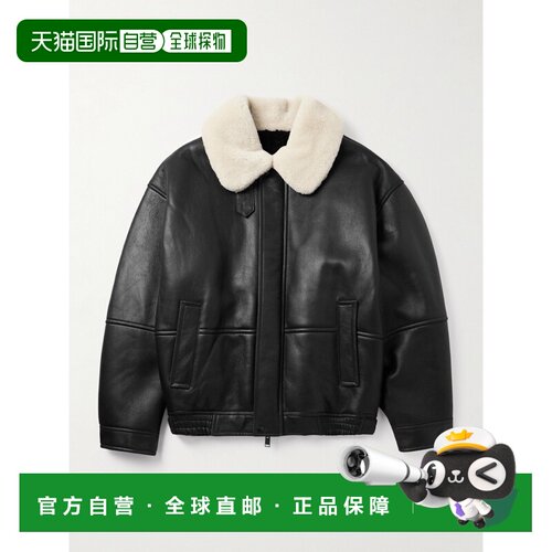 1h可退 YVES SALOMON 男士 毛羊皮夹克 26W26WHV61672MSB