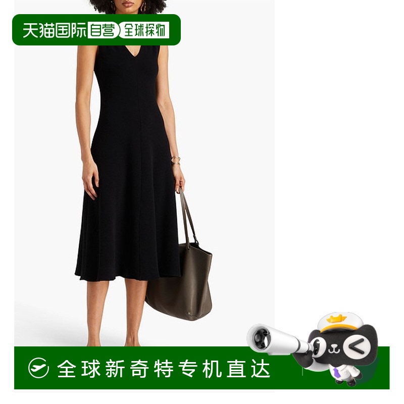香港直邮VINCE 女士 扭曲羊毛混纺中长连衣裙 V917151547