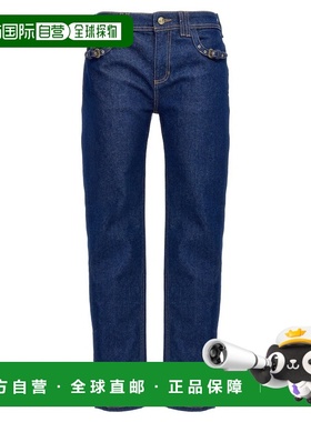 1h可退 香港直邮versace 范思哲 女士 腰带环牛仔裤 77HAB513DW02