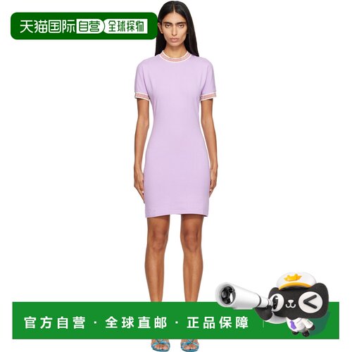香港直邮versace 范思哲 女士 紫色 Jacquard Stretch Cotton-Jer