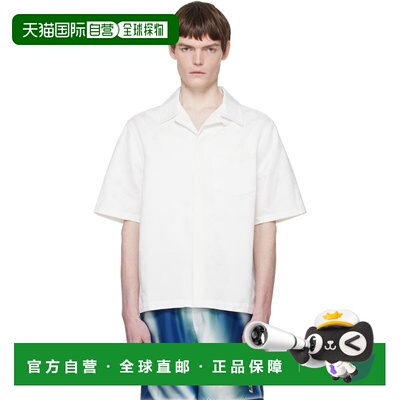 香港直邮Casablanca 男士 白色花押字短袖衬衫 MSP26SH22801COTTO