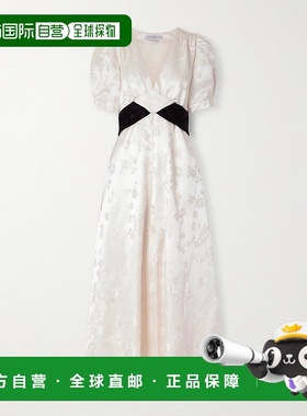 1h可退 Gabriela Hearst 女士 Larkin 束带花朵提花真丝连衣裙