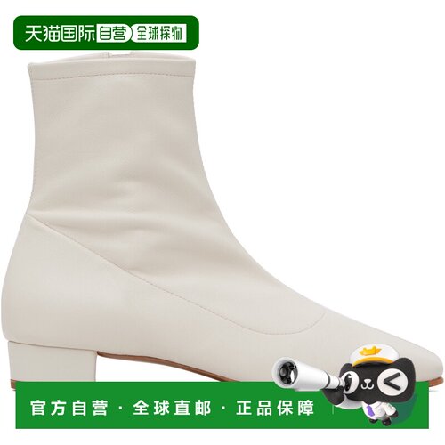 香港直邮BY FAR 女士 白色 Este Leather 踝靴 1660507EBWHTLWH00
