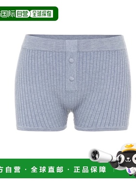 1h可退 香港直邮Live The Process 女士 罗纹针织短裤 blue蓝色