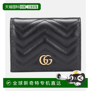 Marmont 女士 black黑色 皮革钱包 香港直邮Gucci 1h可退 古驰