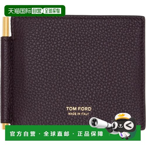 1h可退 香港直邮Tom Ford 汤姆 福特 男士 酒红色 Grain Leather