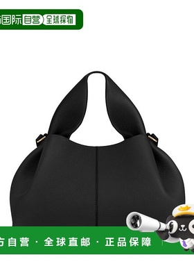 自营欧洲直邮POLENE Numero Neuf女士黑色小牛皮手提包单肩包