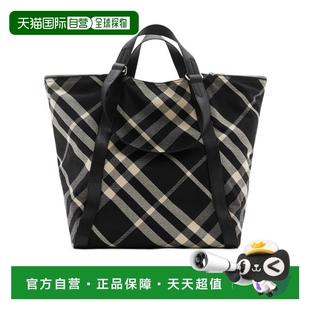 香港直邮Burberry 博柏利 Festival格纹手提包 80864761皮质新款