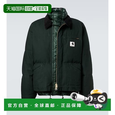 1h可退 香港直邮Sacai 男士 x Carhartt 棉质帆布羽绒夹克