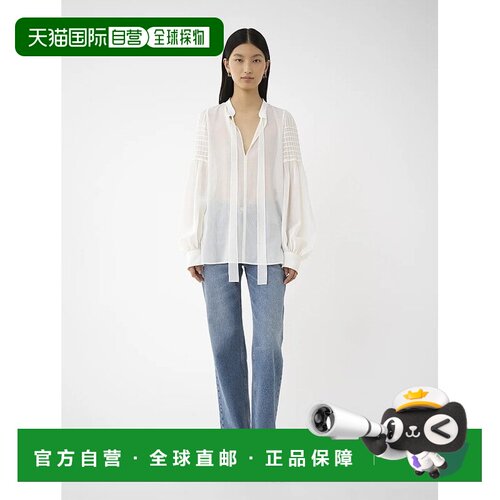 Chloe 系带羊毛束腰通勤罩衫 C24SHT08060 【付后1h可退】