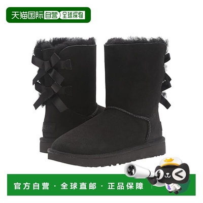 1h可退 香港直邮Ugg 女士 Bailey II 蝴蝶结靴子 black黑色 舒适
