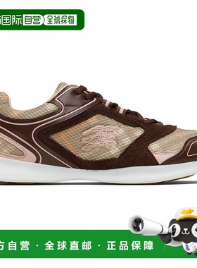 1h可退 香港直邮Burberry 巴宝莉 男士 驼色 & 酒红色 Check Matr