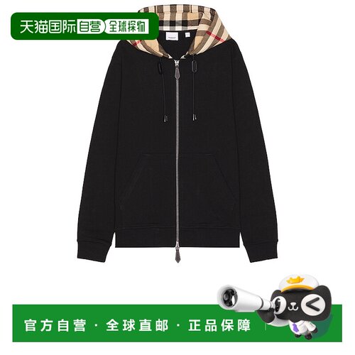 1h可退 香港直邮Burberry 巴宝莉 男士 Samuel 拉链连帽衫 806070