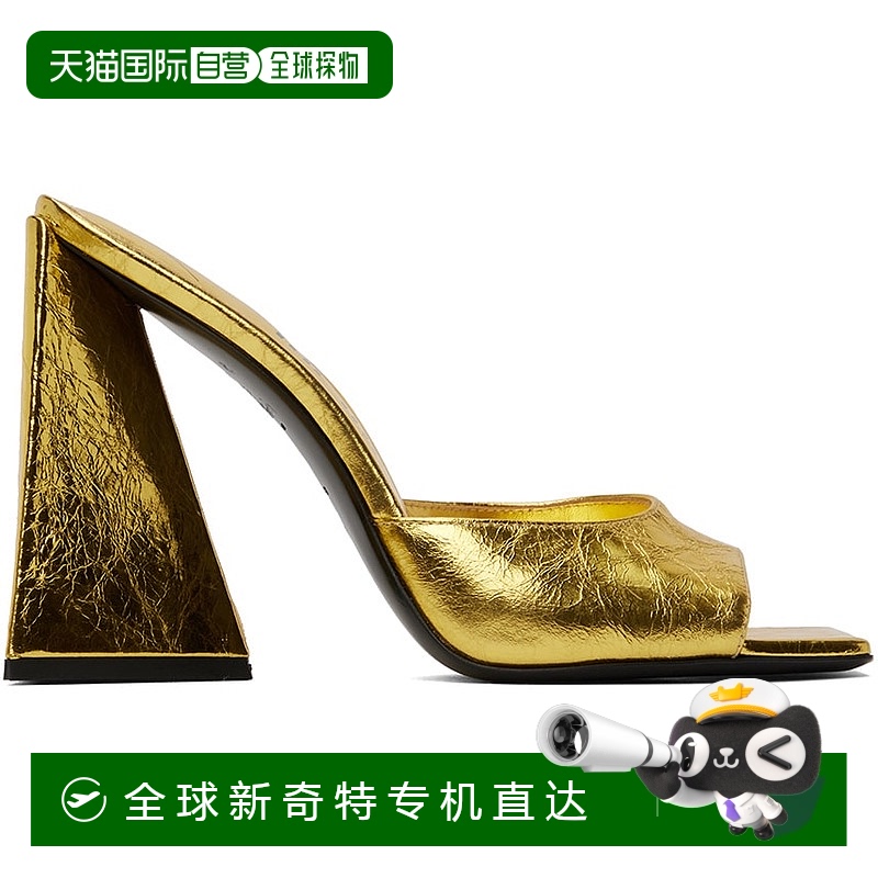香港直邮The Attico女士金色 Devon凉鞋 237WS000L070