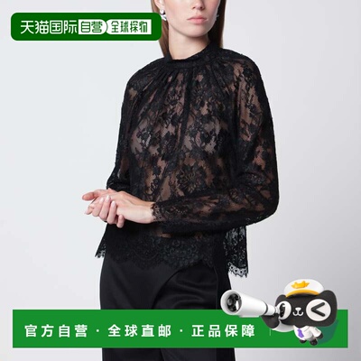 香港直邮Self-Portrait 女士 高领蕾丝长袖衫(黑色) PF26032TAPLB