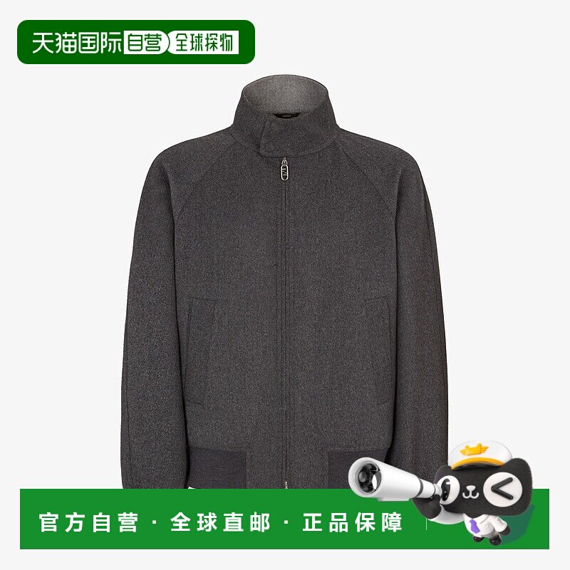 1h可退 香港直邮Fendi 芬迪 男士 羊绒飞行员夹克 FW1333APOA