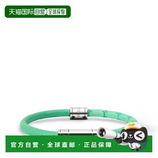 自营欧洲直邮LV路易威登 Neo Split男士皮革绿色手链配饰