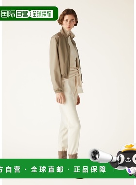 自营欧洲直邮Loro Piana 女士灰绿色功能性面料夹克