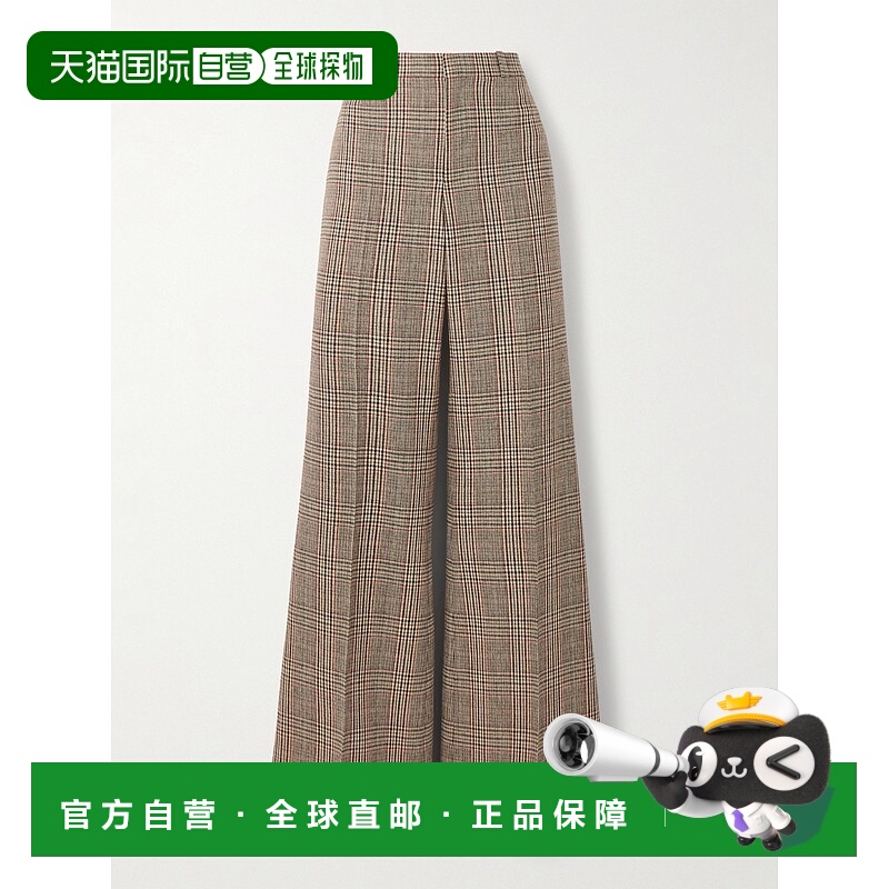 香港直邮Chloe 蔻依 女士 格纹羊毛喇叭裤 CH25SPA06304阔腿裤