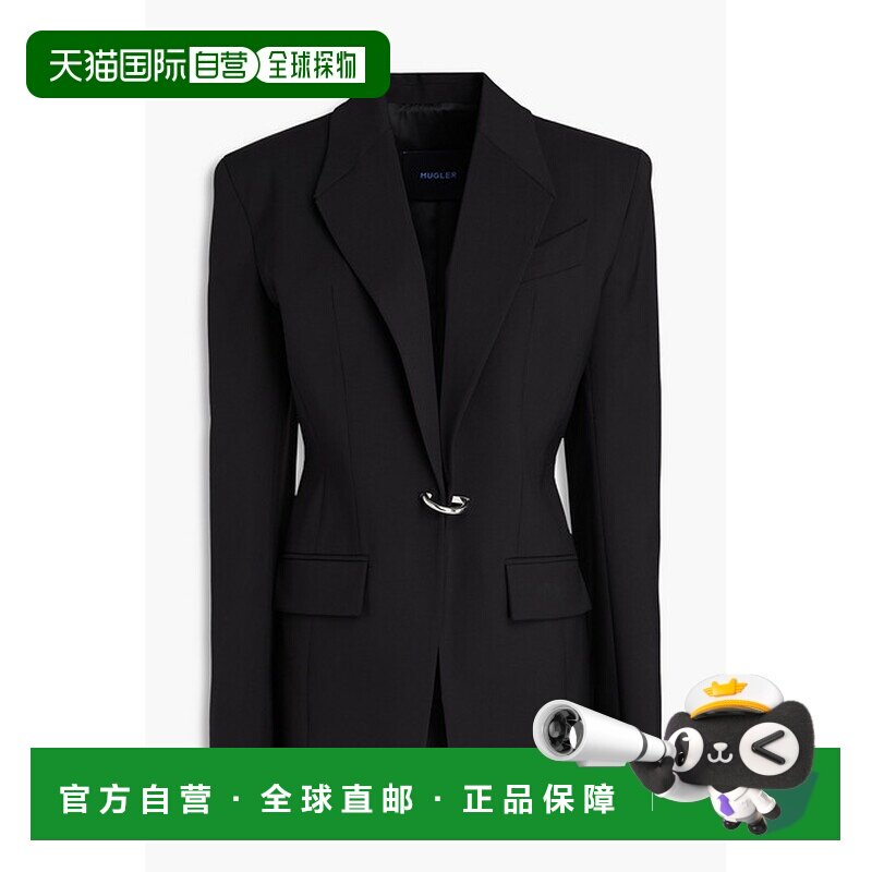 香港直邮Mugler 穆勒 女士 羊毛西装外套 24F1VE04181901999BLACK