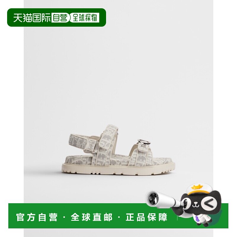 自营1h可退 欧洲直邮Dior迪奥 MyDior女士白色Dior老花帆布凉鞋