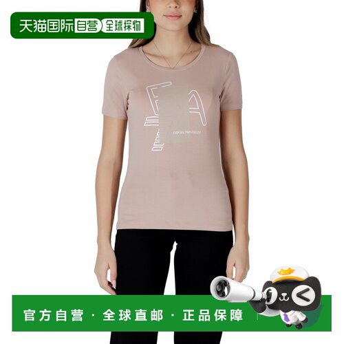 香港直邮EA7 女士T恤 7W000187AF10373U4079 SS2025 米白色