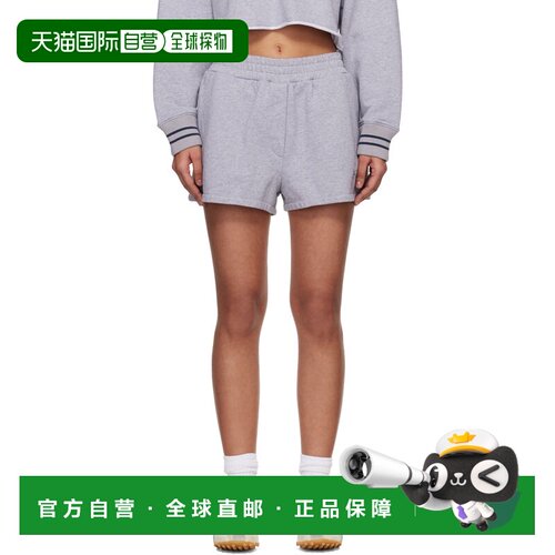 香港直邮off-white 女士 灰色 OW Script 运动短裤 2CI005S26FLE0