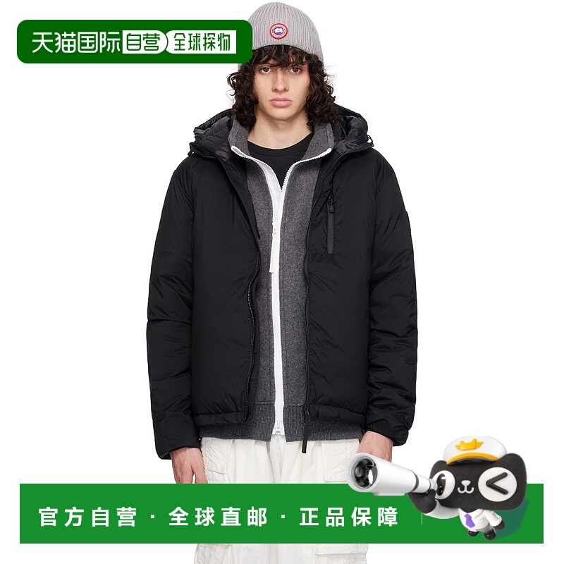 香港直邮Canada Goose 加拿大鹅 男士 黑色黑标系列 Lodge 羽绒夹